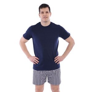 Pánské bavlněné triko Basic tmavě modré XL
