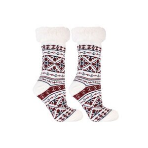 Zateplené ponožky Nordic winter III bílé protiskluzové uni