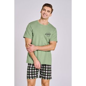 Pánské pyžamo Carter zelené s nápisem L