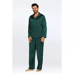 Pánské saténové pyžamo Lukas zelený XL