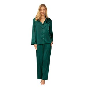 Dámské saténové pyžamo Amina zelené XL - Dárkové balení