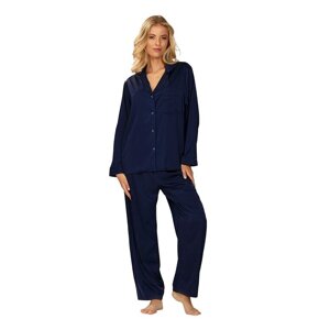 Dámské saténové pyžamo Amina modrá XL - Dárkové balení