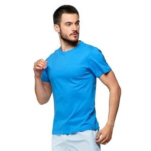 Pánské bavlněné triko Basic sytě modré 3XL