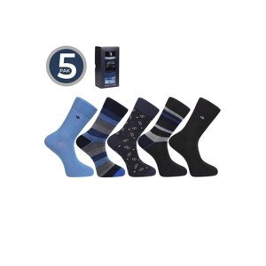 5 pack ponožek CMLB500-001/5 modré 43/45 - Dárkové balení