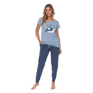 Mateřské dámské pyžamo Lenochod modré XL