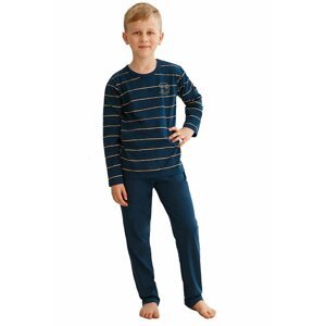 Chlapecké pyžamo Harry  tmavě modré s pruhy 140