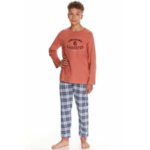 Chlapecké pyžamo Enzo cihlové s potiskem 146