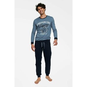Pánské pyžamo Burn tigers modré M - Dárkové balení