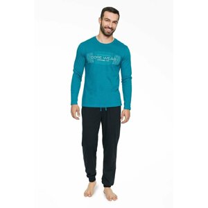 Pánské pyžamo Bale tyrkysové s nápisem XL - Dárkové balení