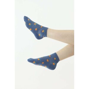 Veselé ponožky 889 modré s pomeranči 35/38