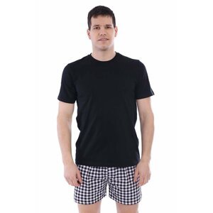 Pánské bavlněné tričko Basic černé XXL