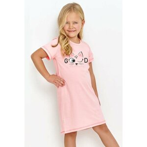 Dívčí košilka Kitty růžová s kočkou 104