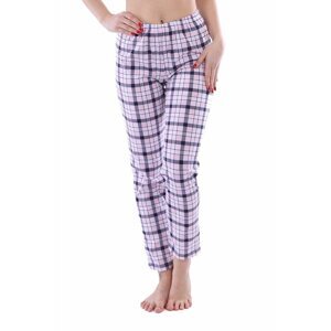 Dámské kalhoty na spaní Magda růžovo-šedé M