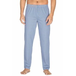 Pánské pyžamové kalhoty Robert modré kostkované XXL
