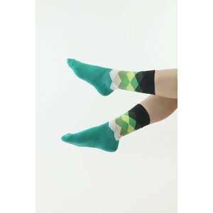 Ponožky Cube zelené s černým lemem 39/42