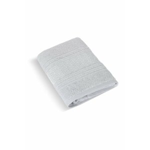 Světle šedý froté ručník Mozaika 550g 50x100