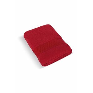 Froté ručník proužek 450g červená 50x100