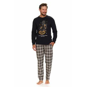 Pánské pyžamo Cosmo černé s kosmonautem XL