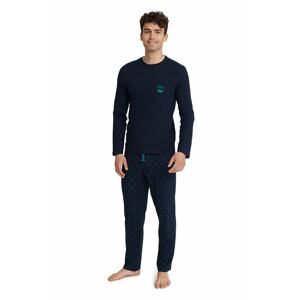 Pánské pyžamo Invert tmavě modré XXL - Dárkové balení