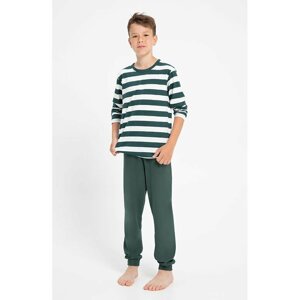 Chlapecké pyžamo Blake zeleno-bílé pro starší 146