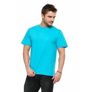 Pánské bavlněné triko Basic tyrkysové XL