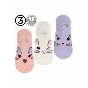 3 pack chlupatých ponožek Animals kotníkové 38/41