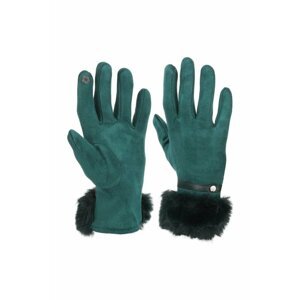 Dámské rukavice Charme zelené s kožíškem uni
