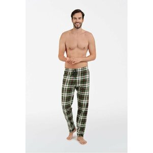 Pánské pyžamové kalhoty Seward zelené káro M