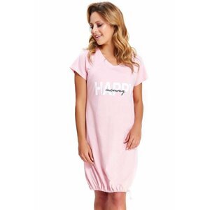 Mateřská noční košile Happy Mommy růžová zip M