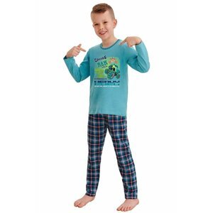 Klučičí pyžamo Leo cross power modré 98