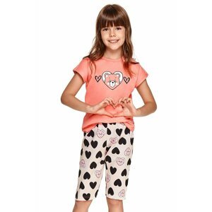 Dívčí pyžamo Amelia růžové srdce 116