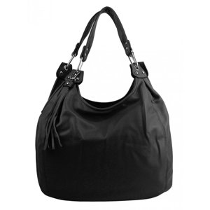 Praktická velká dámská kabelka přes rameno černá