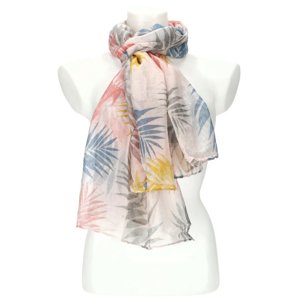 Dámský letní barevný šátek v motivu listů 180x73 cm motiv 3