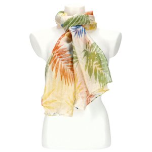 Dámský letní barevný šátek v motivu listů 180x73 cm motiv 4