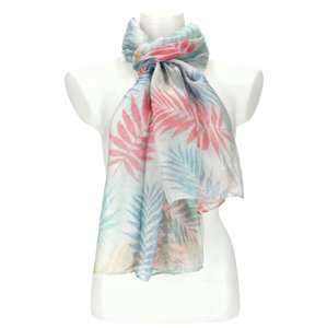 Dámský letní barevný šátek v motivu listů 180x73 cm motiv 5