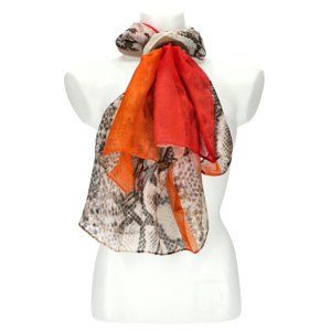 Letní dámský barevný šátek 180x70 cm červená