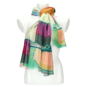 Letní dámský barevný šátek 180x90 cm fialová