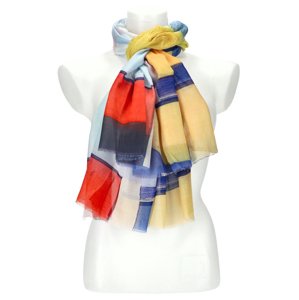 Letní dámský barevný šátek 180x90 cm červená