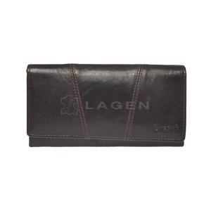 Lagen dámská peněženka kožená PWL-388/T-tmavě hnědá - D.BRN