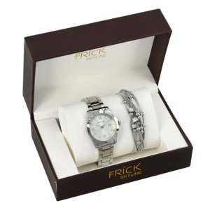 SKYLINE dámská dárková sada stříbrné hodinky s náramkem R2009