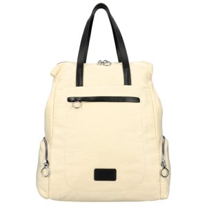 Béžový dámský látkový batoh / kabelka AM0334