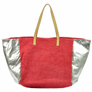 Dámská kabelka Lookat LK-Y1307 červená, stříbrná