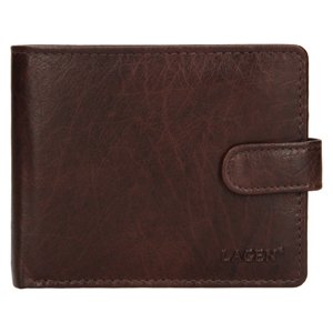 Lagen pánská peněženka kožená E-1036 - tmavě hnědá - D.BRN