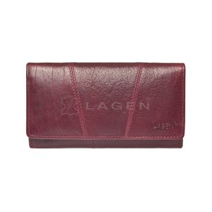 Lagen dámská peněženka kožená PWL-388/T-vínová - W.RED