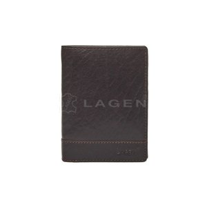 Lagen pánská peněženka kožená V-26/T-tmavě hnědá - D.BRN