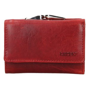 Lagen dámská peněženka kožená s kovovým rámečkem HT-33/T - červená - RED