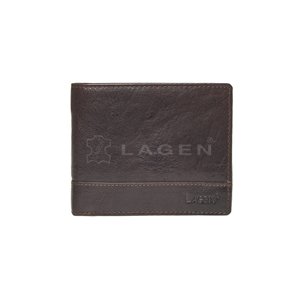 Lagen pánská peněženka kožená V-76/T-tmavě hnědá - DBR