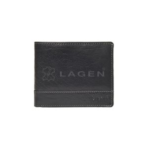Lagen pánská peněženka kožená V-76/T-černá - BLK