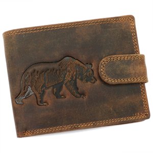 Pánská peněženka Wild L895-BEAR hnědá