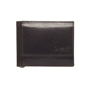 Lagen dolarovka kožená peněženka 1999/T-tmavě hnědá - D.BRN